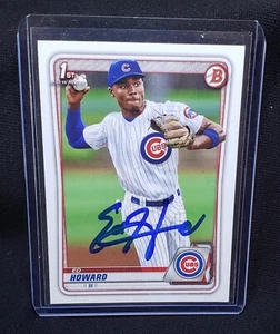 ED HOWARD 'CHICAGO CUBS' 1ST ROUND PICK SIGNED 2020 1ST BOWMAN BASEBALL CARD - Imagen 1 de 1
