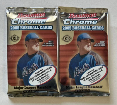 Bowman 2005 cromo paquete sin abrir lote X 2 Verlander RC automático? / ARod Auto? Foto 1 de 2