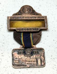 1946 American Legion Delegate Badge – 28th Nat'l Conv. San Francisco - Picture 1 of 4