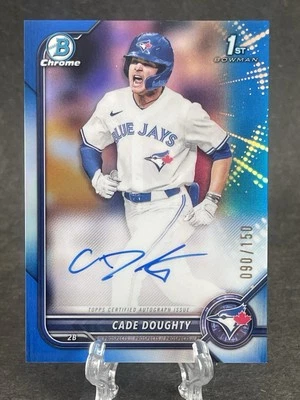 Cade Doughty 2022 Bowman Chrome 1st Blue On Card Auto /150 #CDA-CDY BLUE JAYS - Image 1 of 2