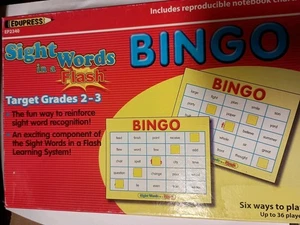 Edupress Sight Words In A Flash Bingo Learning Game Cards EP2340 - Grades 2-3 M1 - Picture 1 of 1