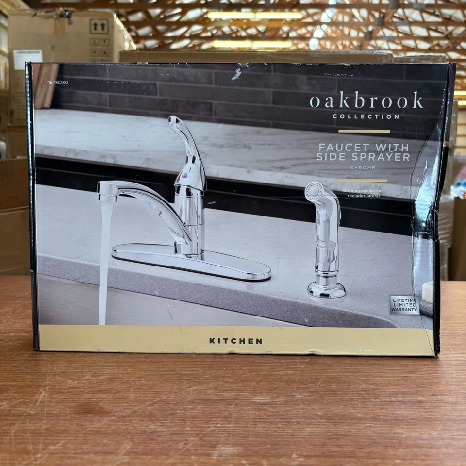OakBrook One Handle Chrome Kitchen Faucet - Image 1 of 2