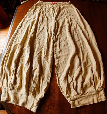 Pantalones harén Oh My Gauze tostados/beige 100 % algodón con cordón - L Foto 1 de 4