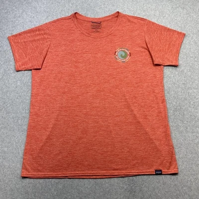 Patagonia Shirt Women XL Orange Capilene Cool Daily Graphic Save Our Home Planet - Image 1 of 4