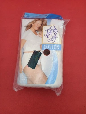 Just My Size Brief Panty 3 Pair 100% Cotton Panties Vtg Y2K 2000 NOS New Size 12 - Image 1 of 4