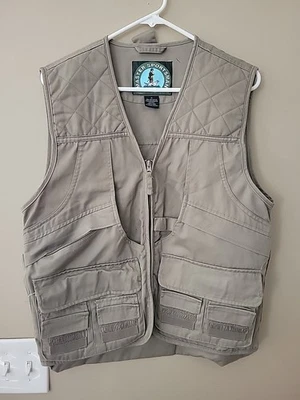 MASTER SPORTSMAN Hunting Vest Jacket Mens Med Khaki Tan Bird Varmint Hunt - Image 1 of 4