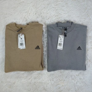 Herren Adidas Core Crewneck Pullover Golf Sweatshirt Hanf Grau Größe Medium HN4552 - Bild 1 von 5