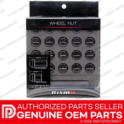 GENUÍNO JDM Nismo tipo 7 quadrado M12x1.25 34mm conjunto de porcas de roda 40220-RN810 NOVO - Imagem 1 de 4
