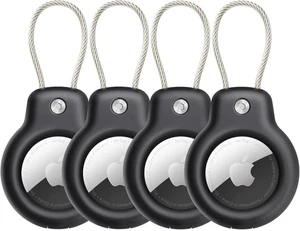 Airtag Halter Etui mit Schlüsselanhänger - 4er Pack für Kinder, Schlüssel, Gepäckverfolgung - Bild 1 von 11