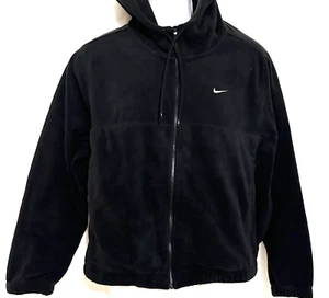 Sudadera con Capucha Nike para Mujer 2X Bolsillos Negra Ajuste Térmico Suave Polar Cremallera Completa - Imagen 1 de 7