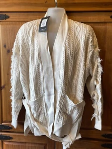 Who What Wear Women's Plus Size Fringe Cardigan Sweater w/ Belt - NWT - Picture 1 of 8