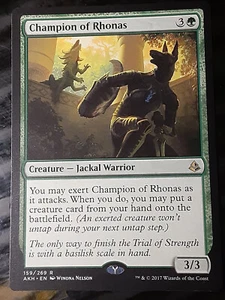 Champion of Rhonas , Amonkhet , Light play , MTG , FREE SHIPPING - Picture 1 of 3