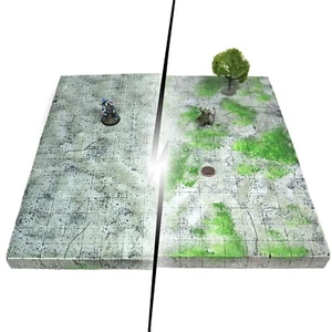 Handgefertigtes wendbares Dual Terrain 16x16 Battle Grid Board für Dungeons & Dragons - Bild 1 von 9