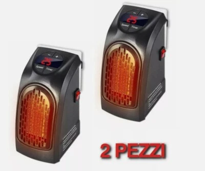 2X STUFA ELETTRICA Riscaldamento Stufetta  BASSO CONSUMO Portatile Ufficio  Casa - Immagine 1 di 4