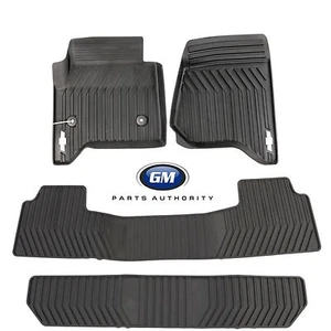 2015-2020 Chevrolet Suburban All Weather Mat Pkg Front 2nd 3rd Row Black OEM GM - Picture 1 of 12