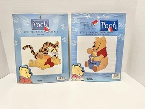 Cross Stitch Disney Pooh & Hunny Pot 34001 Tigger Bounce 34006 Leisure Arts VTG - Picture 1 of 10