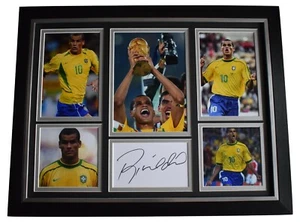 Rivaldo Signed Framed Autograph 16x12 photo display Brazil Football AFTAL COA - Picture 1 of 6