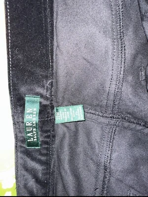 Ralph Lauren black velvet flat front straight legs pants size 22W - Image 1 of 2