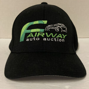 Fairway Auto Auction Flexfit Fitted Black Hat L/XL Cap