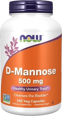 Now Foods D-Manosa 500 mg 240 VegCap Foto 1 de 4
