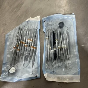 21-teiliges Dentalwerkzeug-Set Henry Schein Hurgfriedy Schaber Plektren Spiegel siehe Bild - Bild 1 von 5