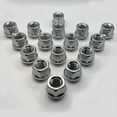 M12x1.5 Open Wheel Nuts (Silver) x 16 For Mitsubishi 3000 GT, 380, ASX, Carisma — 第 1/4 张图片