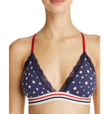 Bralette Pj Salvage para mujer azul All American Stars, bandera de Estados Unidos, M Foto 1 de 2