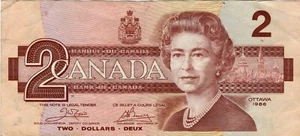 Banknote Canada P94a 2 Dollars 1986 - Picture 1 of 2