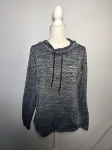 Columbia Marled Gray Black Long Sleeve Hooded Lightweight Pullover Womens Large. - Picture 1 of 8