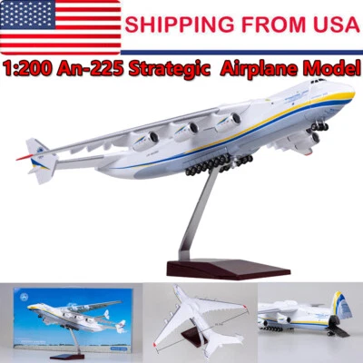 1:200 Ucrania An-225 Transportador Estratégico Resina Avión Modelo Decoración Hogar Foto 1 de 4