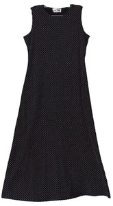 Ronni Nicole Dress S / M Slinky Stretch Travel Knit Black & White Polka Dot Midi - Picture 1 of 9