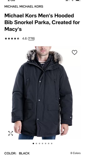 Parka bavaglino snorkeling Michael Kors nuovo taglia XL