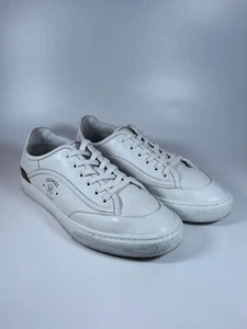 Hermès White Leather Low-Top Sneakers - Size 43 | Retail Price: $1,525 - Picture 1 of 8
