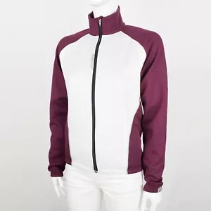 SHIMANO WINDTEX Bicycle Full Zip Windbreaker Jacket Fleece Cycling Magenta M - Picture 1 of 11
