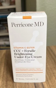New Perricone MD Vitamin C Ester CCC +Ferulie Brightening Under-Eye Cream 0.5 oz - Picture 1 of 10