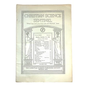 Christian Science Sentinel Vol. 33 Nr. 7. Oktober 18 1930 Mary Baker Eddy -B1 - Bild 1 von 4