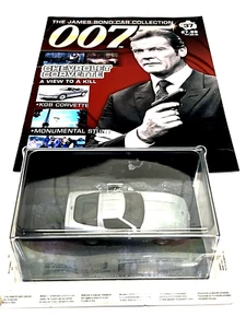 James Bond Car Collection 1/43 007 Chevrolet Corvette A View To A Kill Silver - Picture 1 of 15