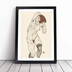 Portrait Of A Woman Vol.7 By Egon Schiele Framed Canvas Wall Art Print Picture - Picture 1 of 9