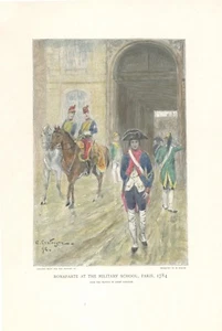 1896 Lithographie von "Bonaparte an der Militärschule, Paris, 1784" - Bild 1 von 1