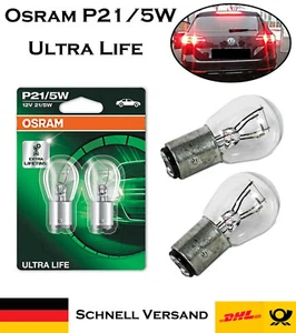 2x Osram P21/5W 12V 7528ULT-02B Ultra Life luce freno luce posteriore luce di parcheggio lampadina - Foto 1 di 4