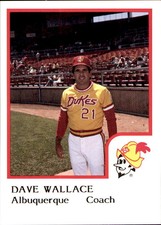 1986 Albuquerque Dukes ProCards 26 Dave Wallace North Attleborough Massachusetts