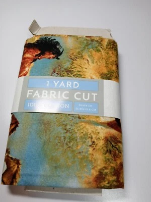 David Textiles Fabric Cut Horses 1 Yard x 45" 100% Cotton - Image 1 of 3