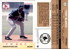 Tony Blanco 2002 Grandstand Sarasota Red Sox #NNO Card *AutographDen*