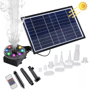 Solar Teichpumpe 10W 230/h Gartenteich Set Wasserspiel Teich Springbrunnenpumpe - Bild 1 von 28
