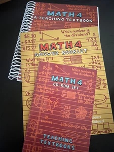 Math 4 A Teaching Textbook Complete Set - Picture 1 of 4
