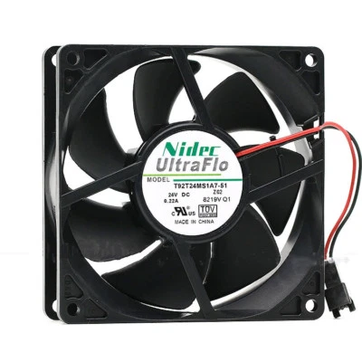 Nidec T92T24MS1A7-51 24V 0.22A 9025 9CM 2-wire inverter cooling fan - Image 1 of 4