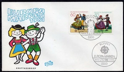 EUROPA CEPT 1981 - GERMANY - FOLKLORE - FDC - Image 1 of 2