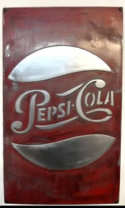 “Vintage Style Pepsi Cola Metal Sign – Handmade Garage Art” - Picture 1 of 4