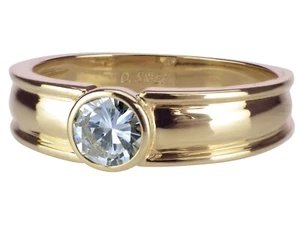 14 K 585 Gelb Gold Solitär 0,50 ct Brillant Halbkaräter Damen Verlobung Ring! - Bild 1 von 7