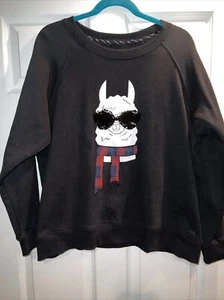 Marc New York Performance Llama Flip Sequin Pullover - Women 1x - Picture 1 of 7